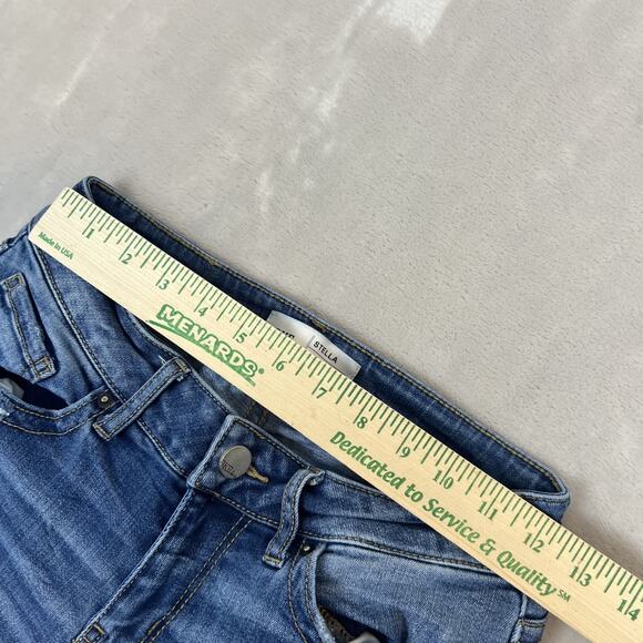 BKE Jeans Womens 26 Slim Fit Blue Denim Stella Bootcut Low Rise Y2K Preppy - Picture 6 of 12